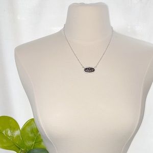 Silver-tone and Marcasite Like Stones Necklace